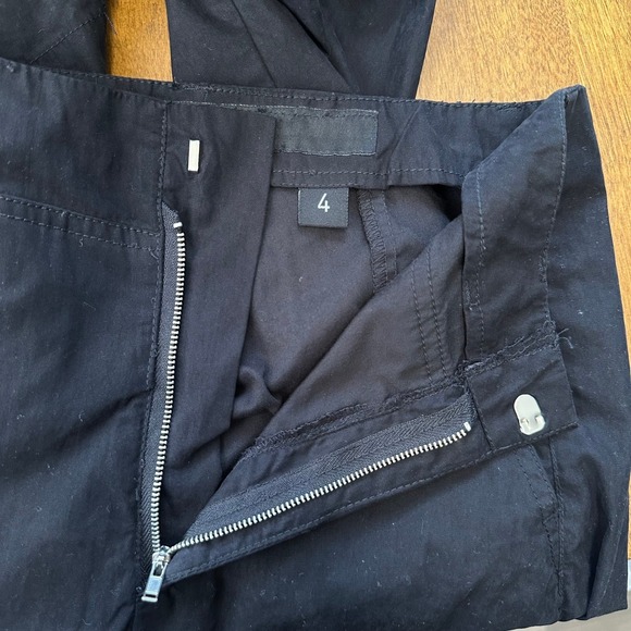 Marithe Francois Trouser Pants Women Size 4 Cotton Black Minimalist Casual Relax - Picture 8 of 10